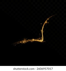 Confetti glittering wave. Sparkling magic dust particles.  Christmas light effect.Golden sparkle waves.