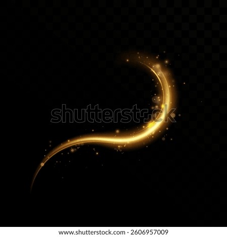 Confetti glittering wave. Sparkling magic dust particles.  Christmas light effect.Golden sparkle waves.