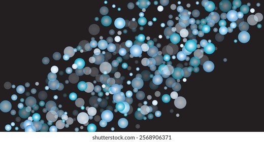 Confetti glittering wave. Vector golden sparkling comet tail on black background. Christmas concept for design and illustrations.