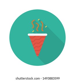 confetti glyph flat vector icon
