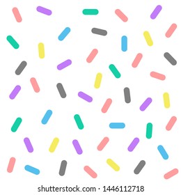 Confetti. Graphic template. Vector illustration