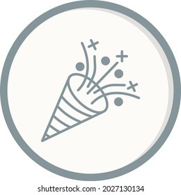 Confetti Grey Circled Vector Icon Design
