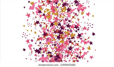 confetti, hearts, stars for promotions and events . party, diary, decorate, event. Vector illustration.