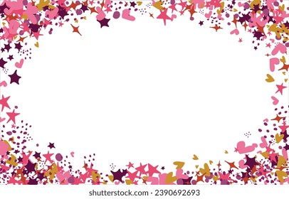 confetti, hearts, stars for promotions and events . party, diary, decorate, event. Vector illustration.