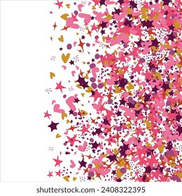 confetti, hearts, stars for promotions and events . party, diary, decorate, event. Vector illustration.