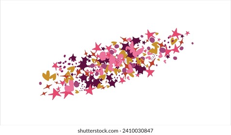 confetti, hearts, stars for promotions and events . party, diary, decorate, event. Vector illustration.