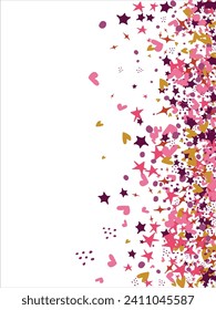 confetti, hearts, stars for promotions and events . party, diary, decorate, event. Vector illustration.