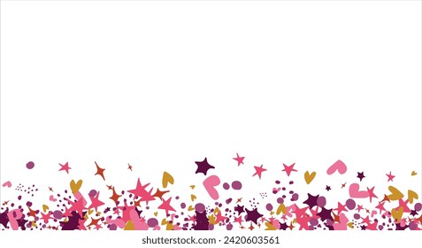 confetti, hearts, stars for promotions and events . party, diary, decorate, event. Vector illustration.