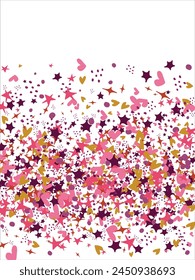 confetti, hearts, stars for promotions and events . party, diary, decorate, event. Vector illustration.