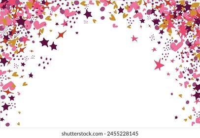 confetti, hearts, stars for promotions and events . party, diary, decorate, event. Vector illustration.