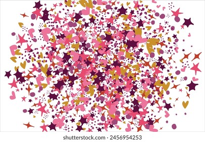 confetti, hearts, stars for promotions and events . party, diary, decorate, event. Vector illustration.