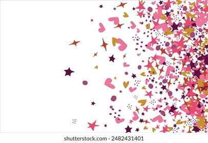 confetti, hearts, stars for promotions and events . party, diary, decorate, event. Vector illustration.