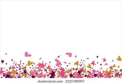 confetti, hearts, stars for promotions and events . party, diary, decorate, event. Vector illustration.