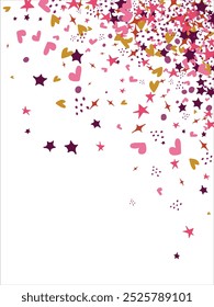 confetti, hearts, stars for promotions and events . party, diary, decorate, event. Vector illustration.