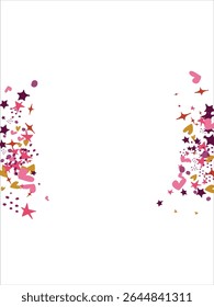 confetes, corações, estrelas para promoções e eventos . festa, diário, decorar, evento. Ilustração vetorial.