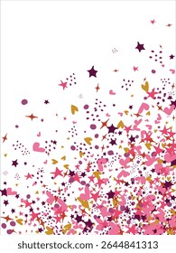 confetti, hearts, stars for promotions and events . party, diary, decorate, event. Vector illustration.