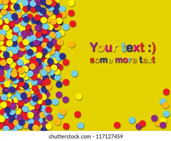 Confetti holiday colorful card background