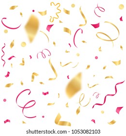 confetti holiday gold and pink