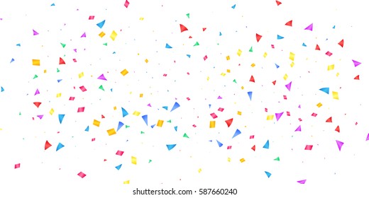 Confetti. Holiday shiny confetti isolated on white background. Colorful confetti