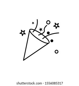 Confetti icon, design template vector
