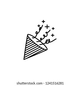 confetti icon. Element of new year oarty outline icon. Thin line icon for website design and development, app development. Premium icon