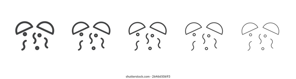 Confetti icon flat simple outline logo