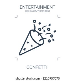 confetti icon. high quality line confetti icon on white background. from entertainment collection flat trendy vector confetti symbol. use for web and mobile