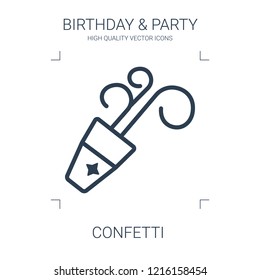 confetti icon. high quality line confetti icon on white background. from birthday party collection flat trendy vector confetti symbol. use for web and mobile