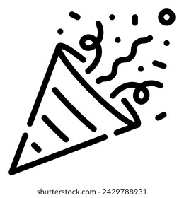 Ilustración de icono de confeti para web, aplicación, infografía, etc
