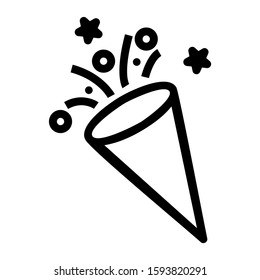 confetti icon isolated sign symbol vector illustration - high quality black style vector icons

