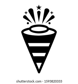confetti icon isolated sign symbol vector illustration - high quality black style vector icons
