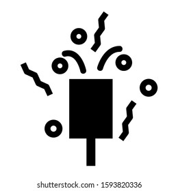 confetti icon isolated sign symbol vector illustration - high quality black style vector icons
