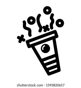 confetti icon isolated sign symbol vector illustration - high quality black style vector icons
