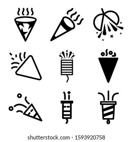 confetti icon isolated sign symbol vector illustration - Collection of high quality black style vector icons
