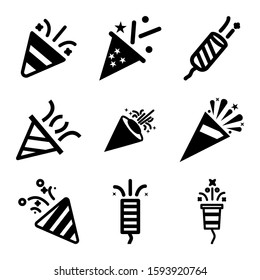 confetti icon isolated sign symbol vector illustration - Collection of high quality black style vector icons
