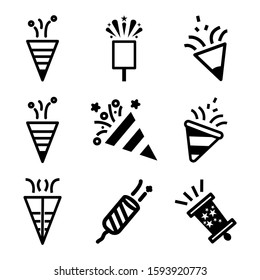 confetti icon isolated sign symbol vector illustration - Collection of high quality black style vector icons
