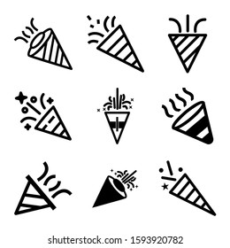 confetti icon isolated sign symbol vector illustration - Collection of high quality black style vector icons
