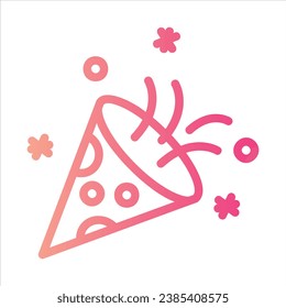 confetti icon with isolated vektor and transparent background