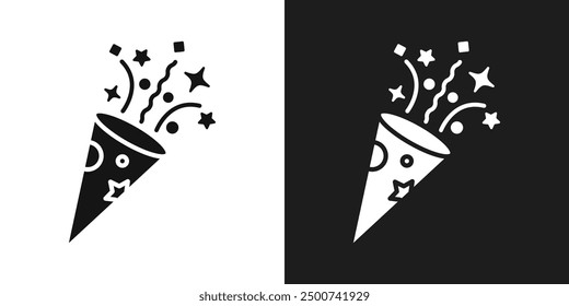 Confetti icon line art vector