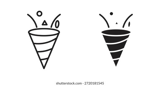 Konfetti-Symbol im Liniendesign. Einfacher Symbolvektor