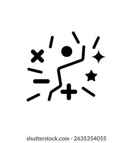Icono de confeti, Vector moderno aislado sobre fondo blanco.