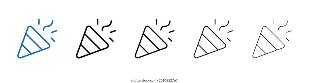 Confetti icon Outline vector logo for web ui