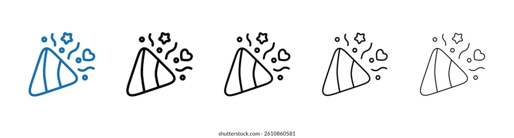 Confetti icon Outline vector logo for web ui