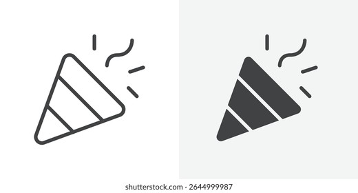 Icono de confeti Vector de contorno signo