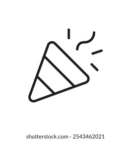 Icono de confeti Vector de contorno para Web ui