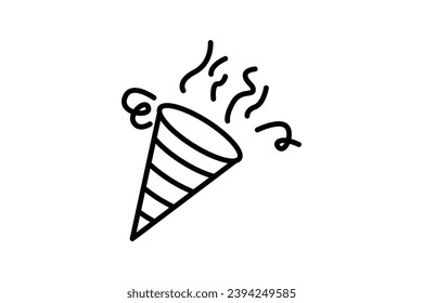 confetti icon. icon related to party. line icon style. simple vector design editable