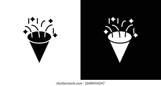 Confetti icon symbol collection. Flat vector stock illustration.