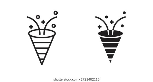 Konfetti-Symbol für Vorlage. Vektorgrafik-Symbolsatz