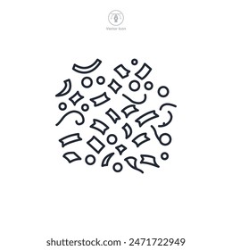 Confetti Icon theme symbol vector illustration isolated on white background
