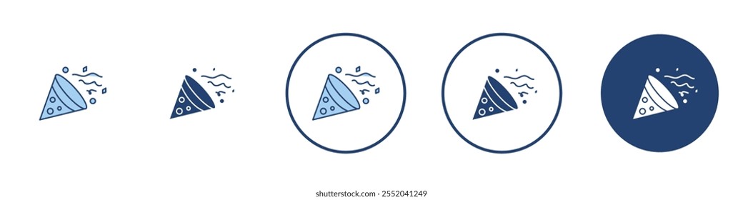 Confetti icon Thin line art isolated